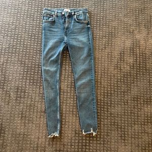 High Waisted Skinny Zara Blue Jeans